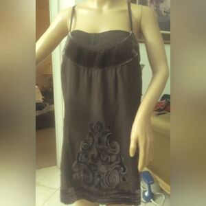BNWT MINI DRESS BY SALTAIRE SZ. 6 CHOCOLATE BROWN W/ VELVET DETAILS/LINED $298